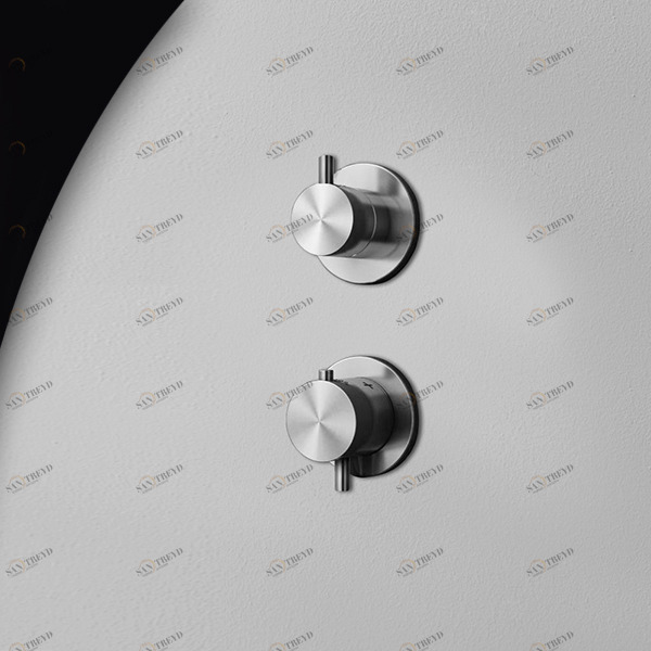 Термостат для душа сталь матовая Hiro Radomonte HIR92S