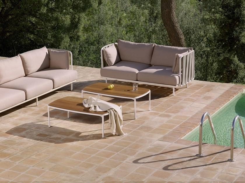 Bivaq Низкий прямоугольный журнальный столик из стали и дерева Teja sun-id-1428728 - Вид №1