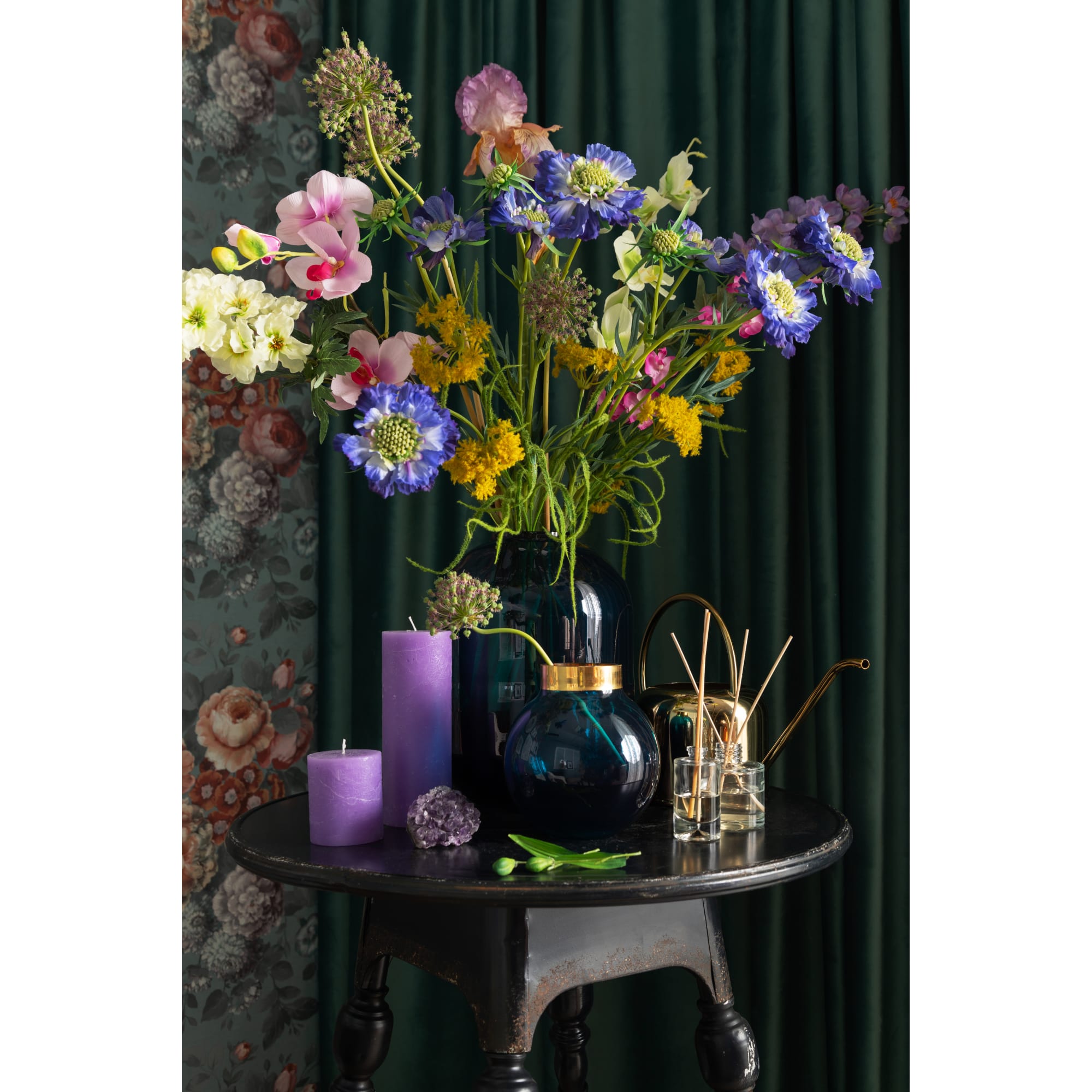 82018414 Свеча-столбик «Рустик», 7х8 см, цвет сиреневый Santreyd  - Вид №3