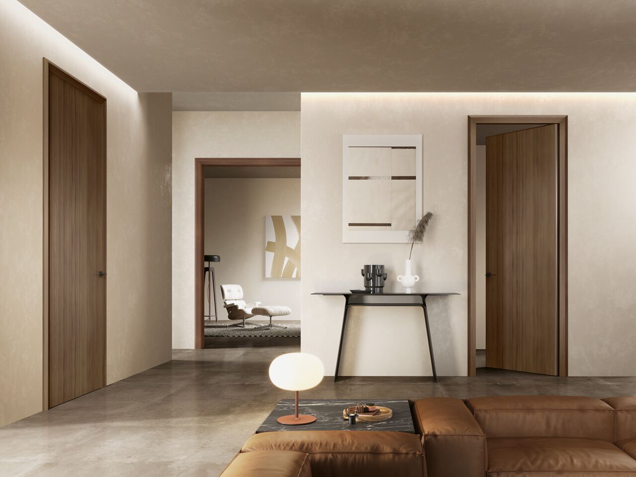 Распашная дверь из грецкого ореха BARAUSSE деревянные двери ARCH-00056506 - Вид №1