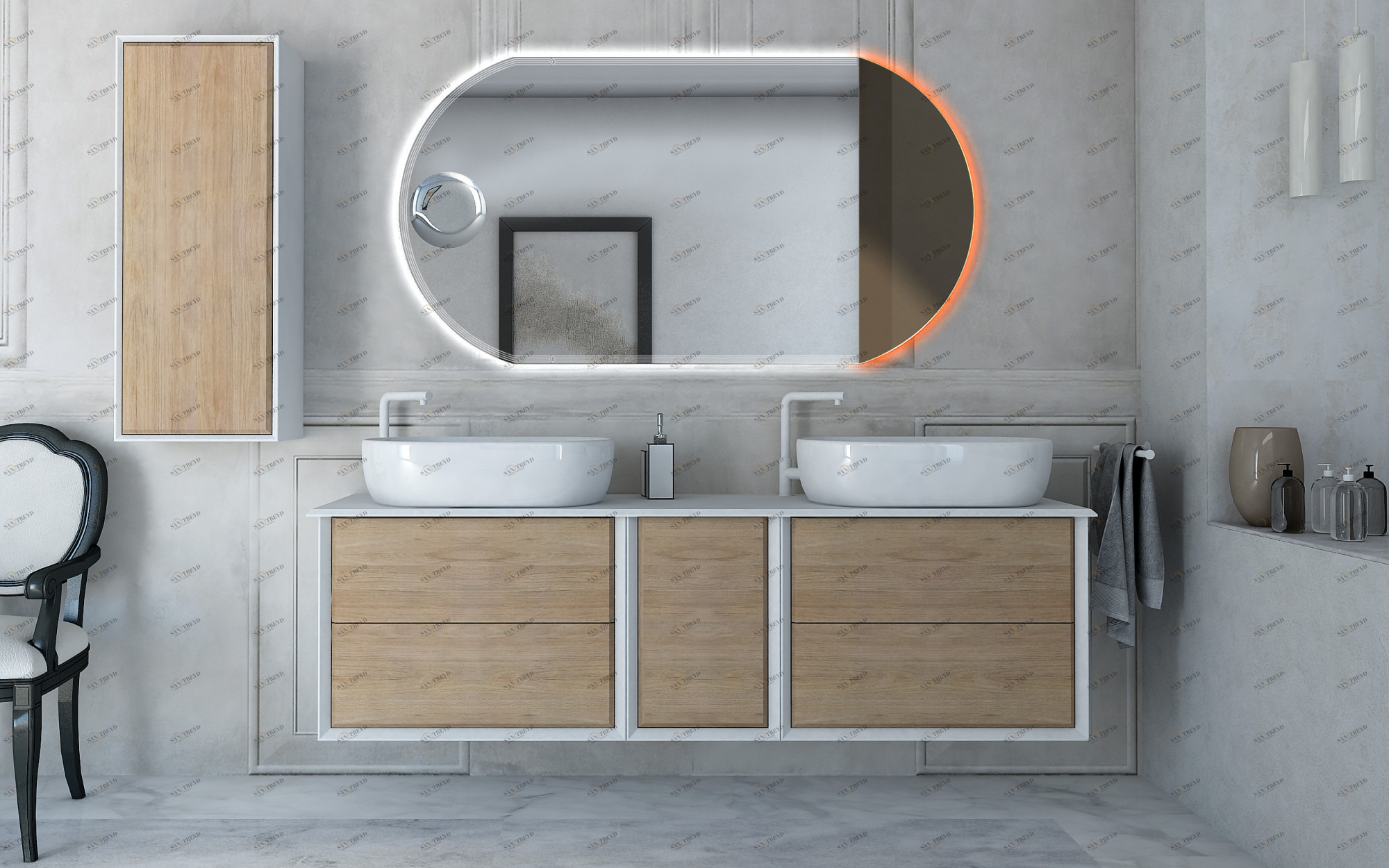 Мебель для ванной CEZARES BELLAGIO 175 Rovere Tabacco