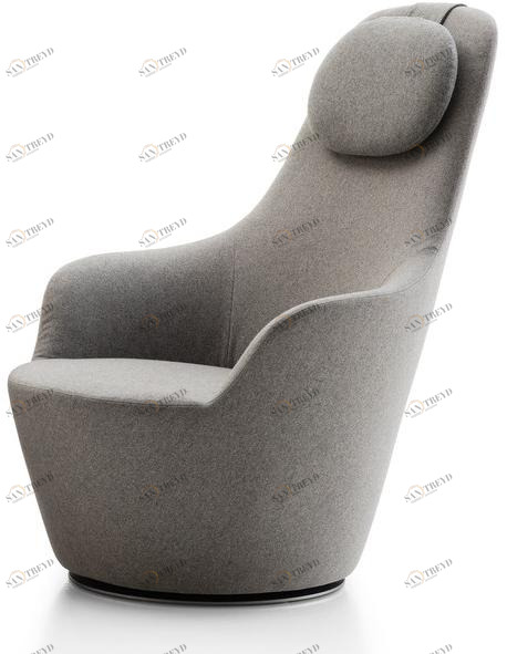 B&B Italia Кресло из ткани с подголовником с высокой спинкой Harbor Ha80a