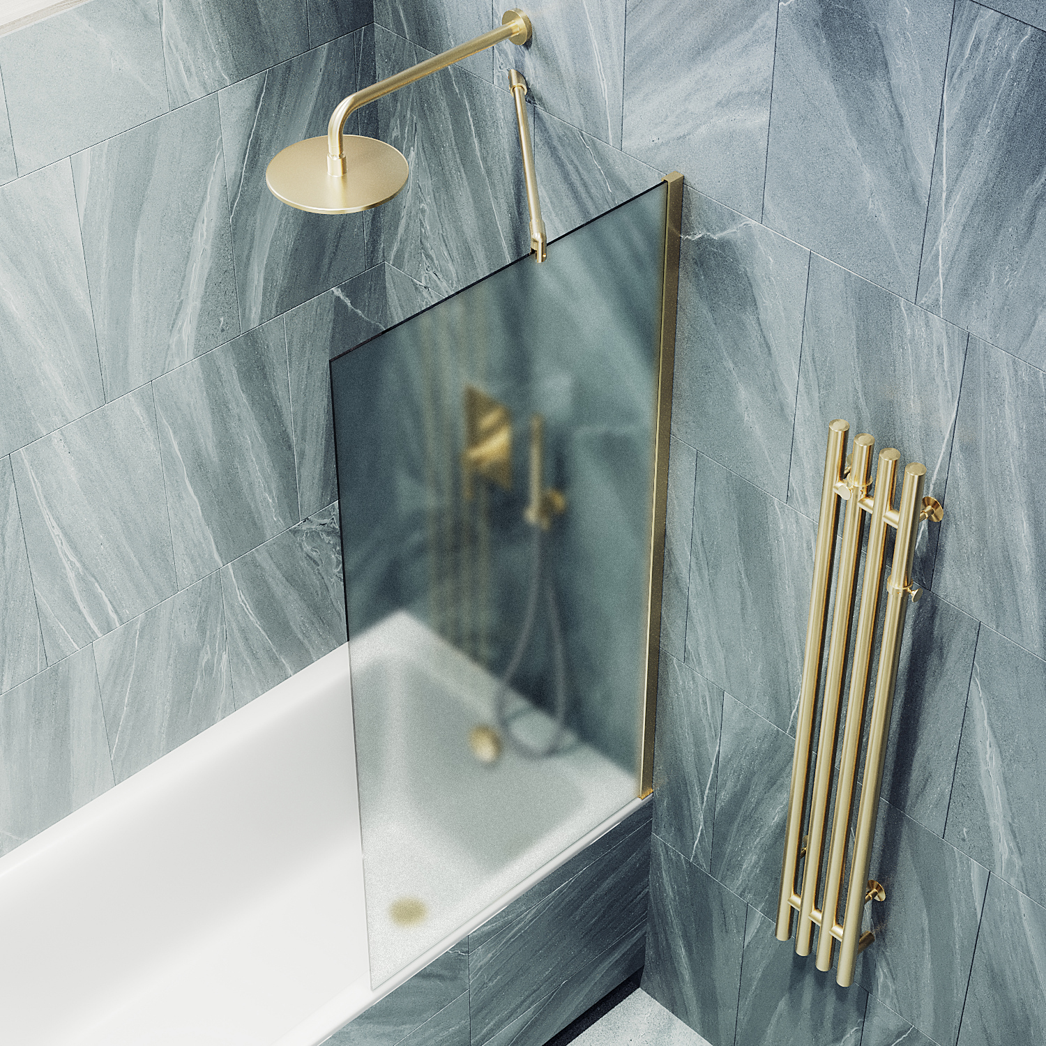 ST-253-3ш Душевое ограждения на борт вынны Public Steel Россия 