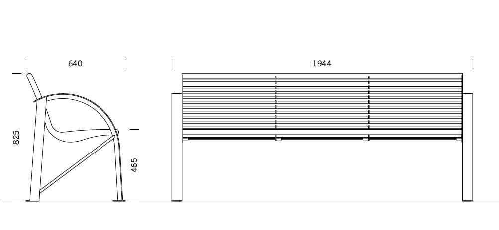 Скамья из нержавеющей стали со встроенным освещением BENKERT BANKE Siardo ARCH-00028607 - Вид №7