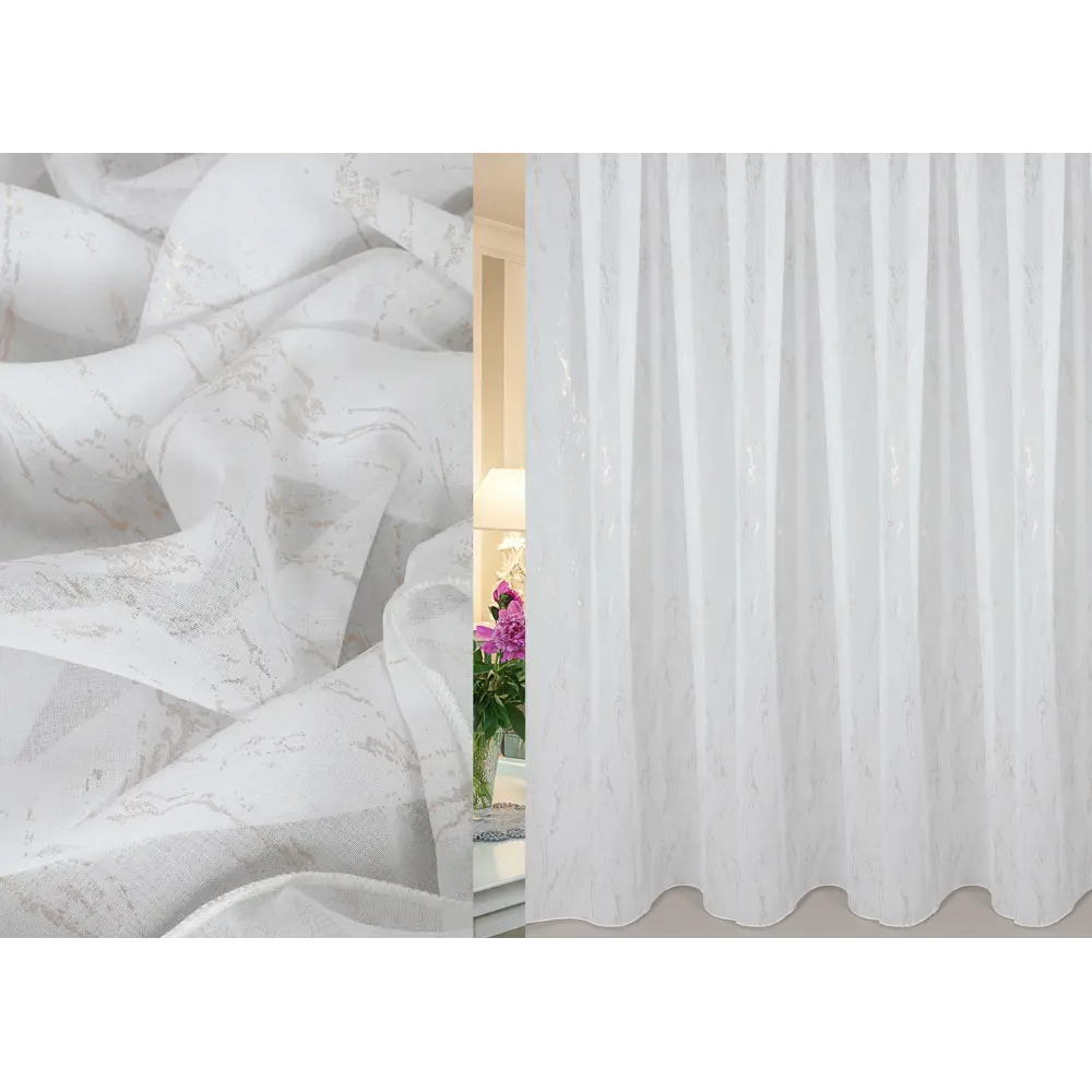 Тюль на отрез Мрамор 1 м/п 280 см цвет экрю 89409121 Santreyd STLM-1579614 - Вид №2