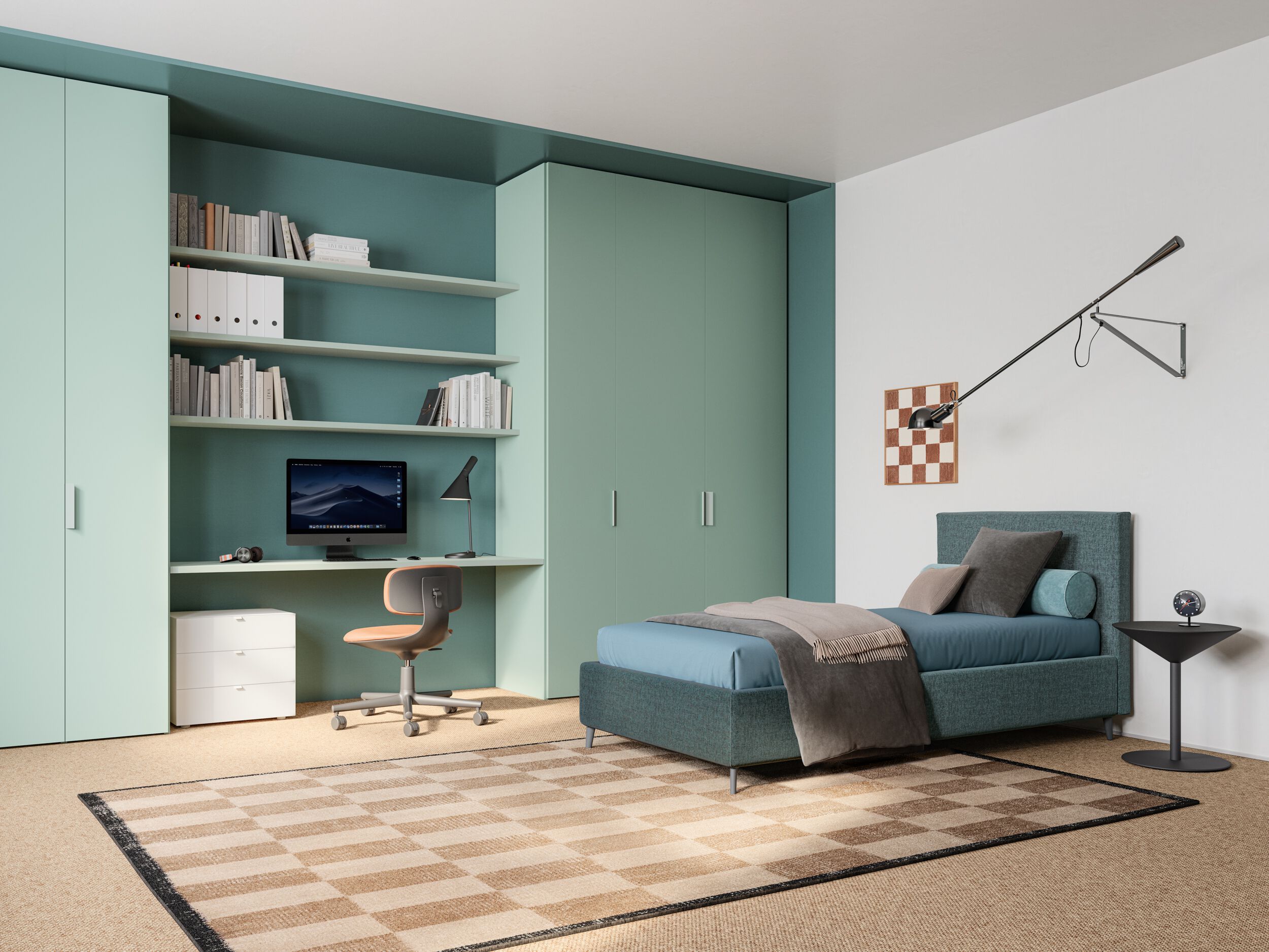 Односпальная кровать с мягким изголовьем Twils ARCH-00098378 - Вид №1