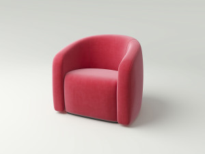 Бархатное кресло с подлокотниками