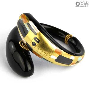 785 ORIGINALMURANOGLASS Браслет в стиле Климта из муранского стекла - OMG 8 см