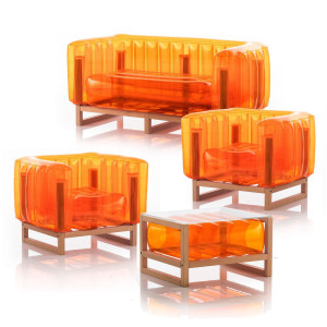 MOJOW ГОСТИНАЯ И КОФЕЙНЫЙ СТОЛ YOMI Wood GARDEN Оранжевый SY2FY1CY1TBYKEKOCB05OC