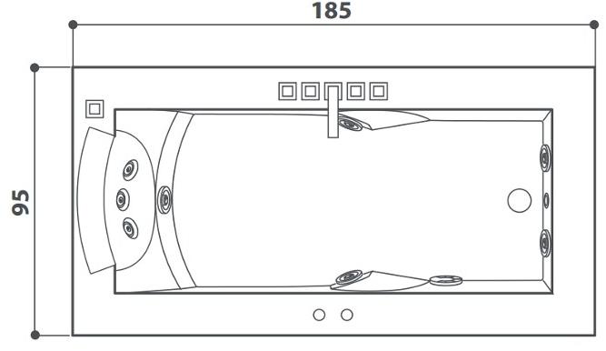 Jacuzzi® Встраиваемая гидромассажная ванна из Corian® Aura sun-id-1372809 - Вид №1