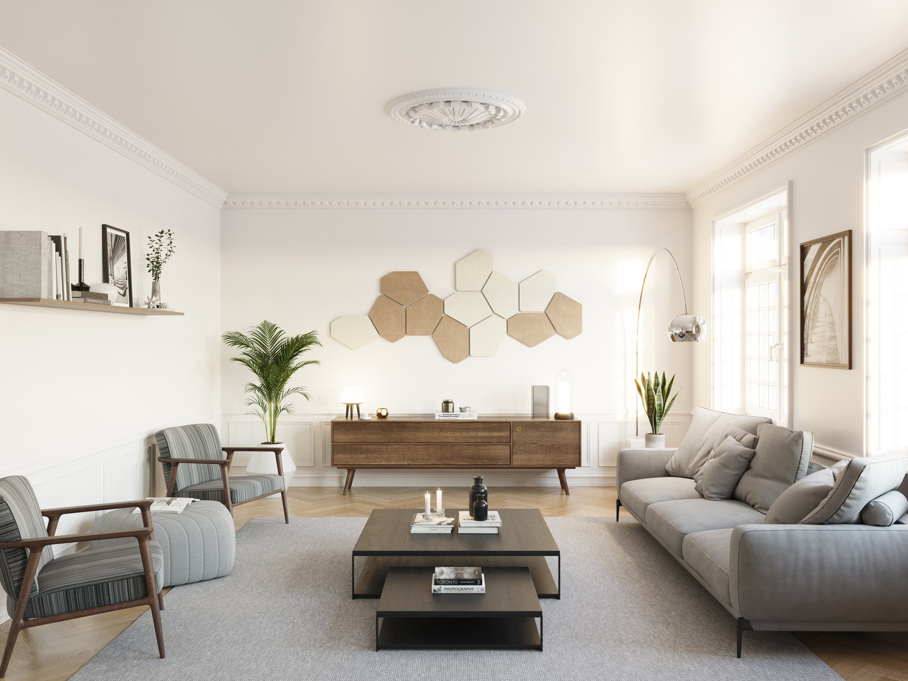 Рециркулированная пластиковая акустическая панель Movisi HUSH ARCH-00143464 - Вид №1