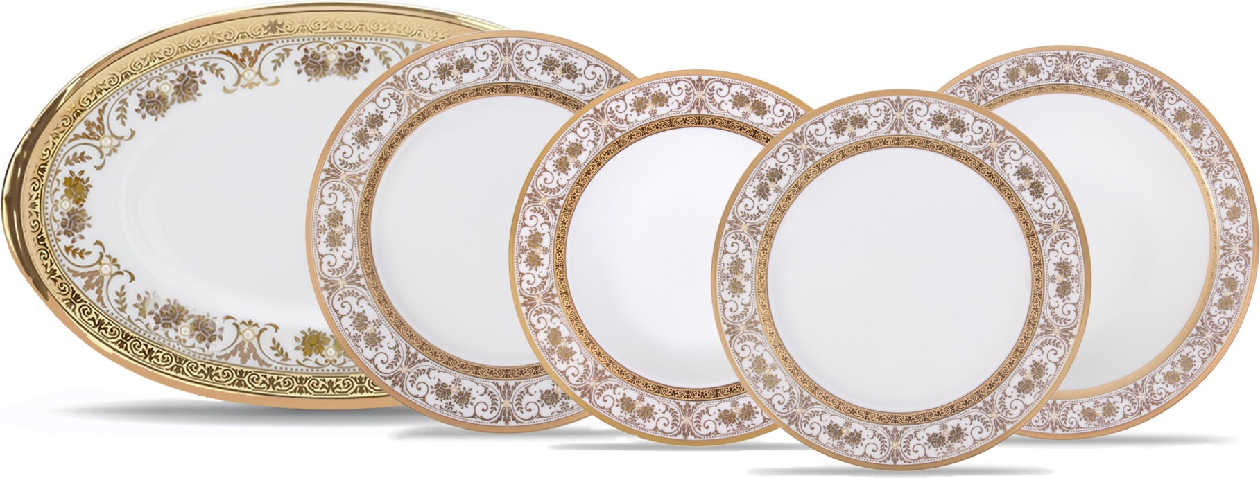 10673414 Noritake Сервиз столовый Noritake Дворец Джорджиан на 6 персон 20 предметов, фарфор Фарфор 