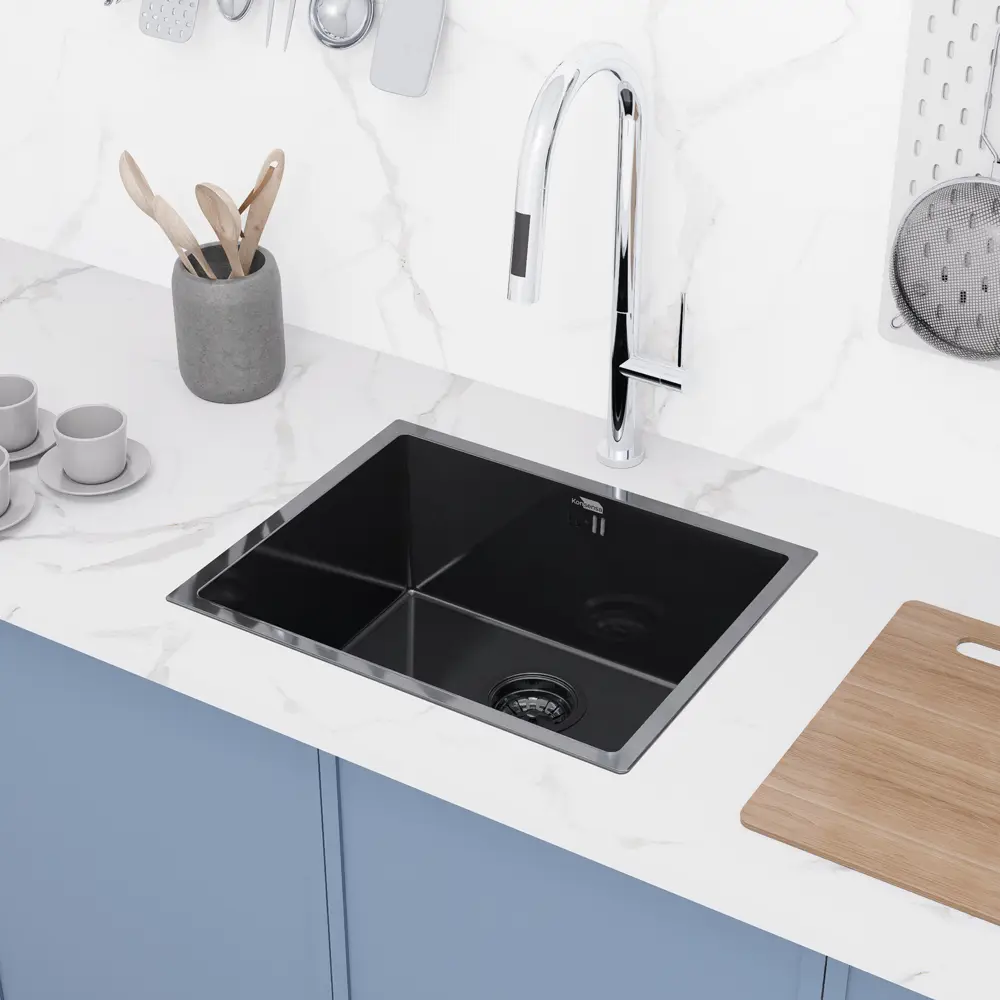 МОЙКА КУХ 50X40 Г20 ЧЕР МЕТ KONSENSA STLM-2023379 - Вид №10