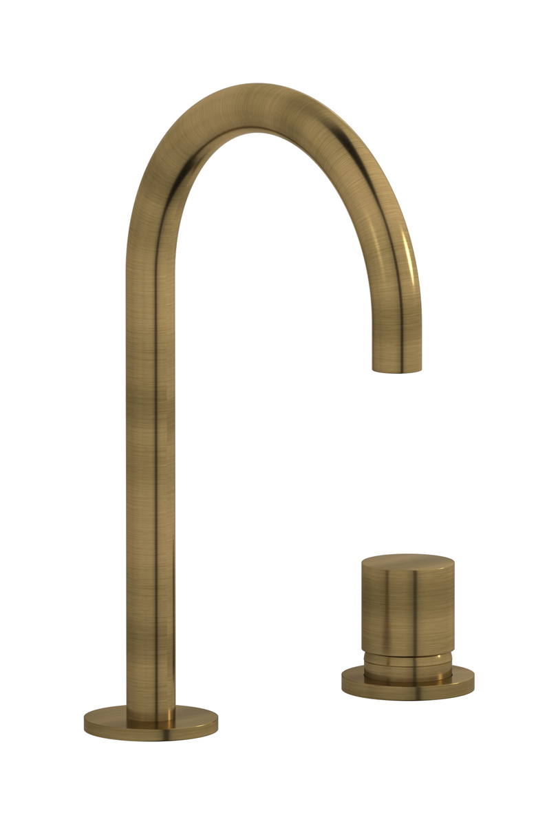 Смеситель для раковины на 2 отверстия WE ARE IB rr394mb Modern Bronze Brera