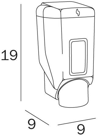 INDA® Настенный дозатор мыла из абс Hotellerie Av1120 - Вид №1