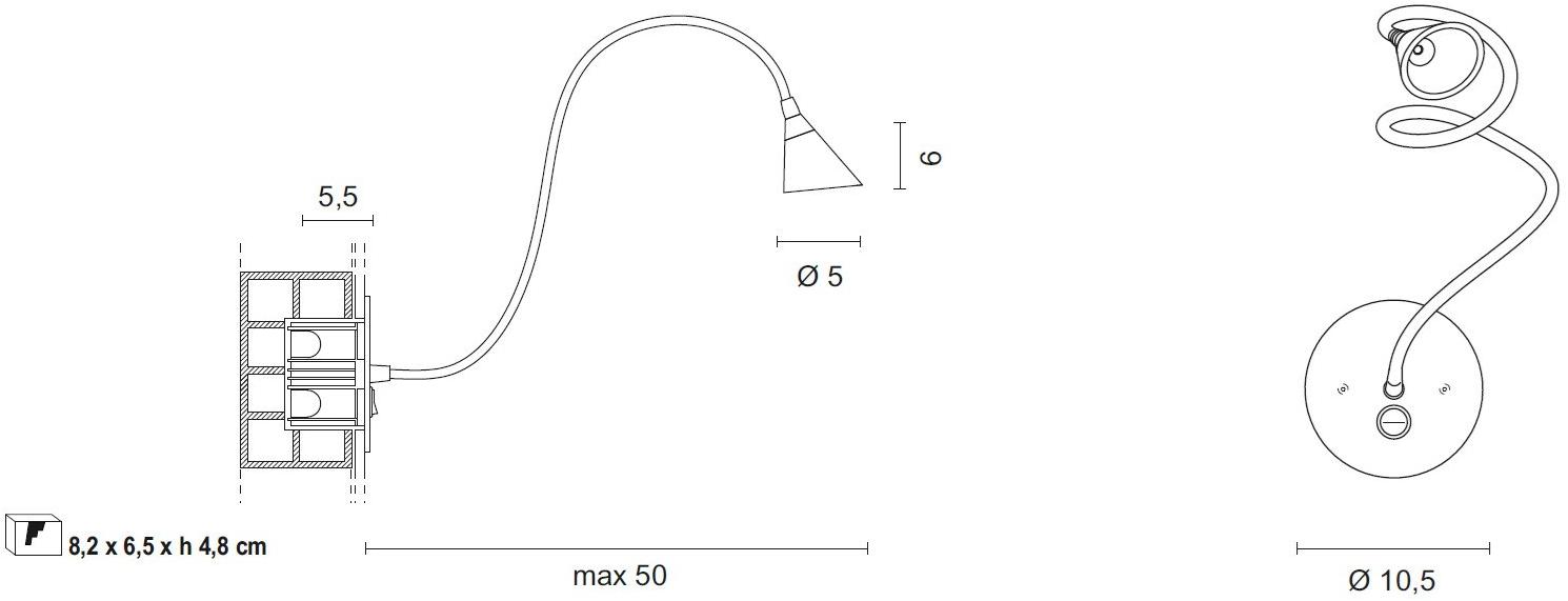 EGOLUCE Настенный светодиодный светильник с гибким кронштейном Kalla 4540 / 4541  - Вид №7