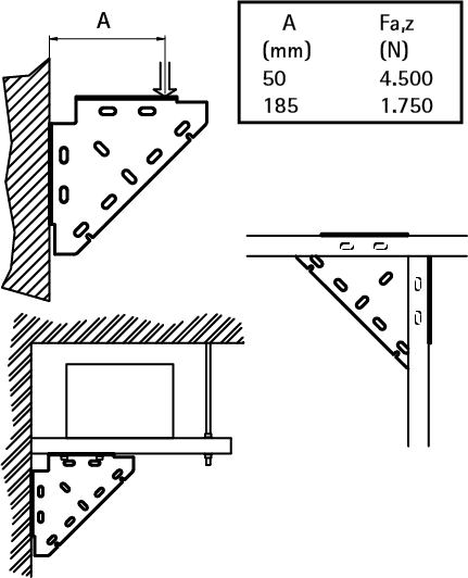 65938020 Монтажные профиля BIS Трёхгранный диагональный соединитель (BUP1000) для создания конструкций из профиля Strut WALRAVEN  - Вид №2
