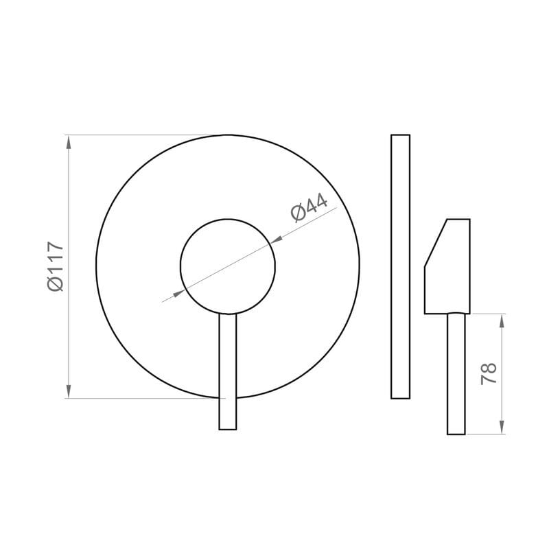 Смеситель для душа из хромированной латуни Ercos Viktor ARCH-00006354 - Вид №1