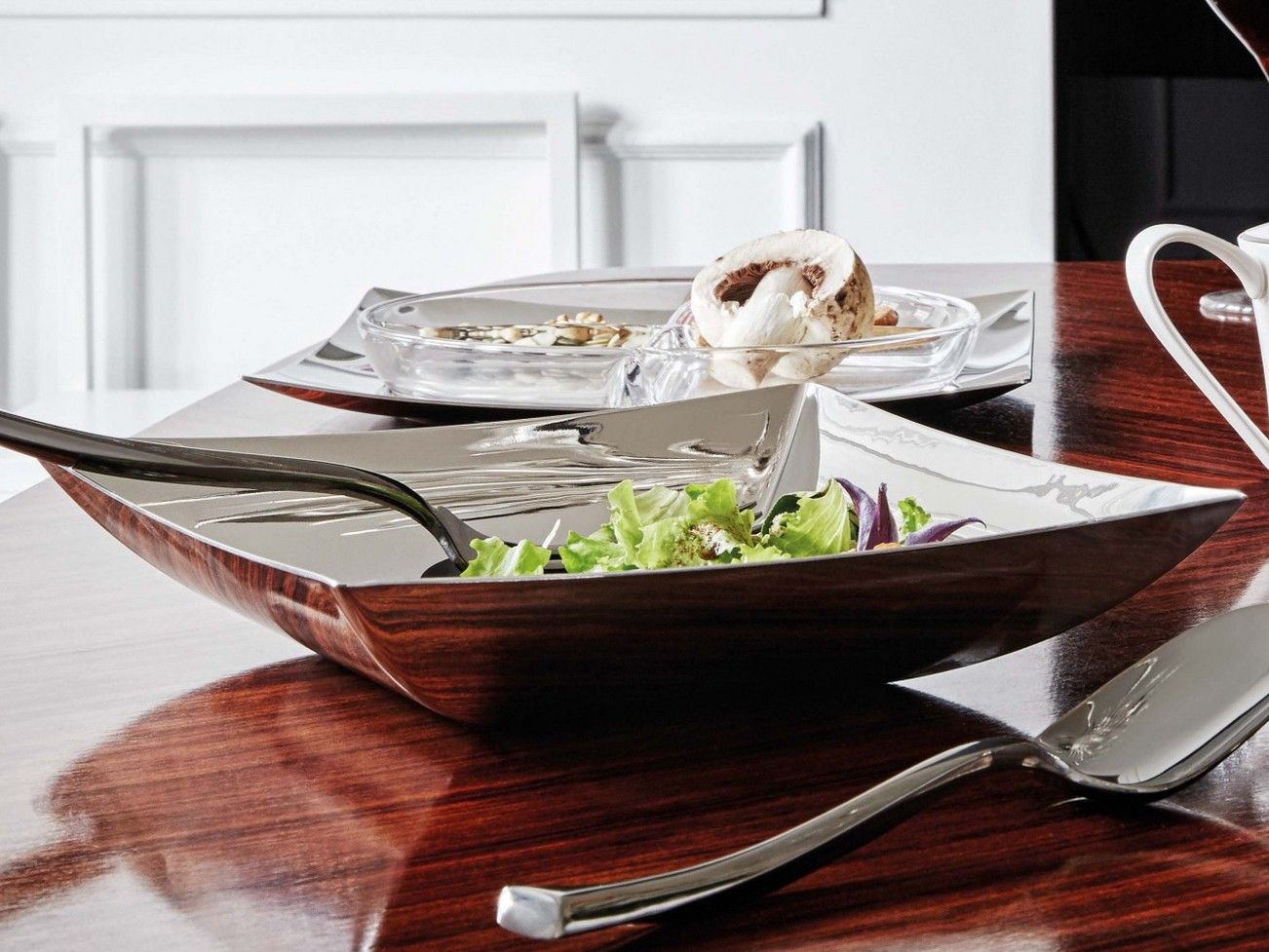 Квадратная тарелка из нержавеющей стали Sambonet линия Q ARCH-00065724 - Вид №3