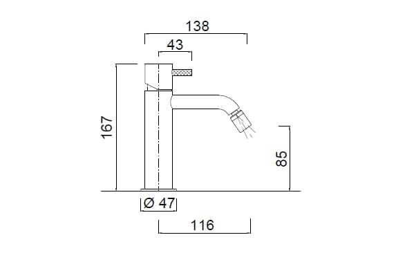 Смеситель для биде с одной ручкой Rubinetteria Giulini My Future Deluxe ARCH-00131212 - Вид №2