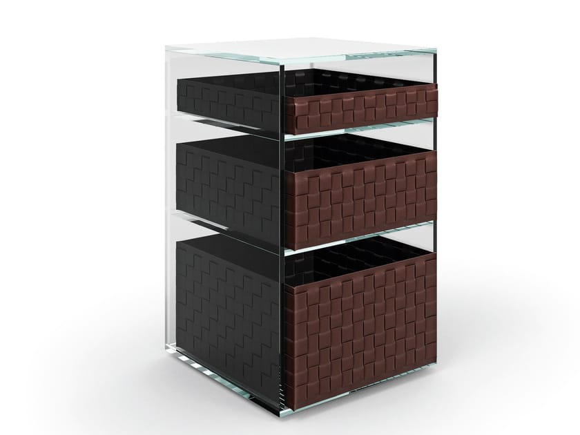 Стеклянная квадратная тумбочка CASSINA Volage EX - s Night ARCH-00034677