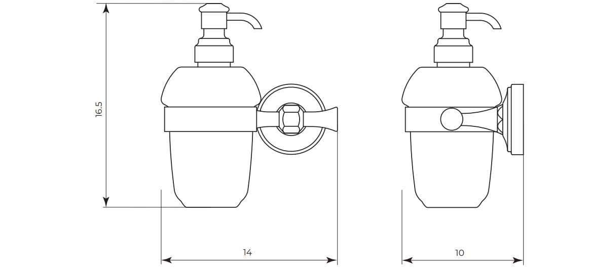 Керамический настенный дозатор мыла Gaia Mobili Complements ARCH-00045483 - Вид №2