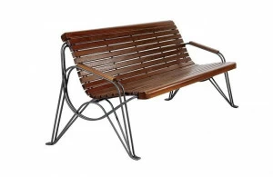 Euroform W Скамья из дерева с подлокотниками со спинкой Ambiente 53, 54, 55