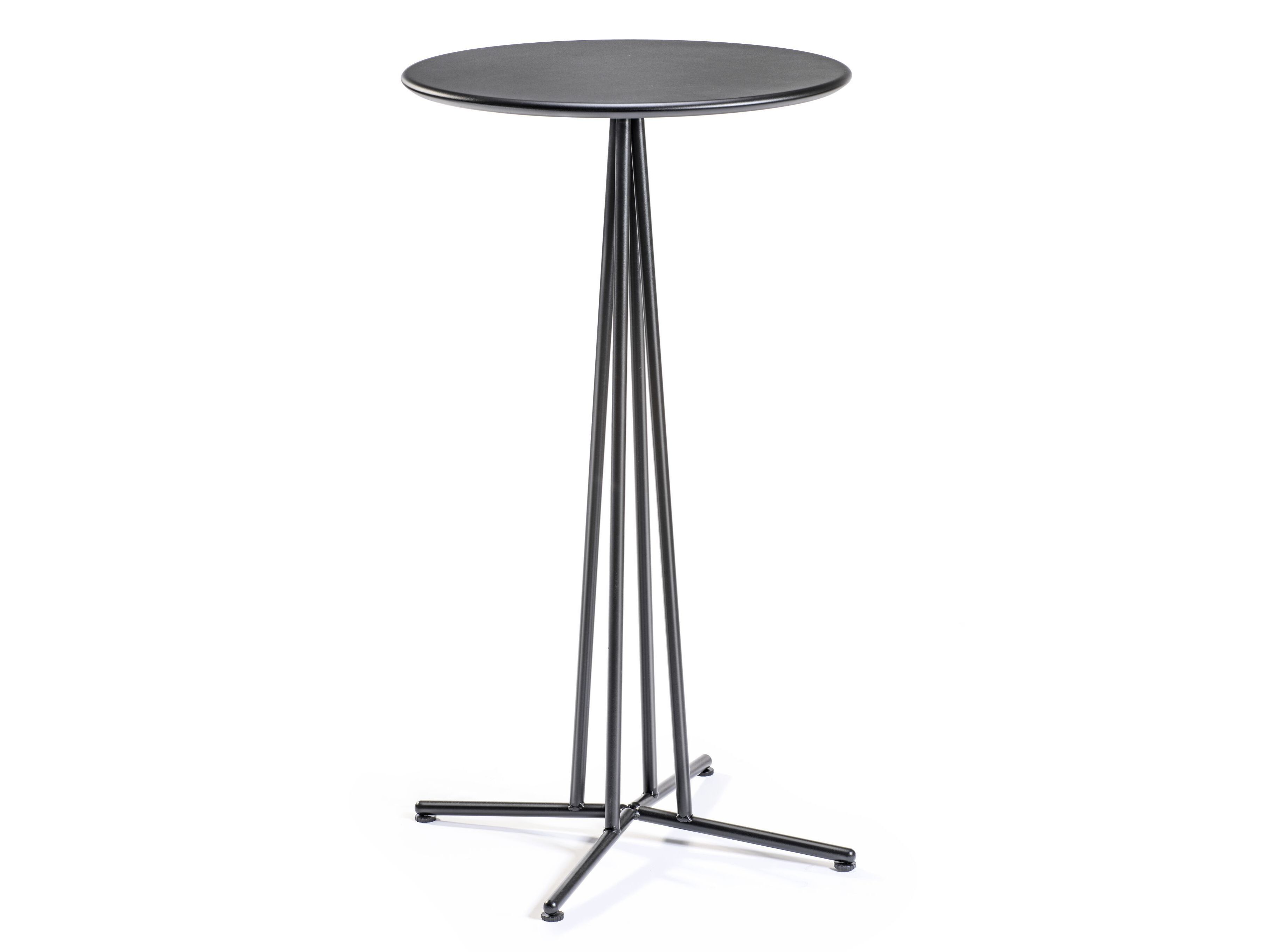 Высокий круглый стальной стол со спицами GABER BRISTOL HIGH ARCH-00018746