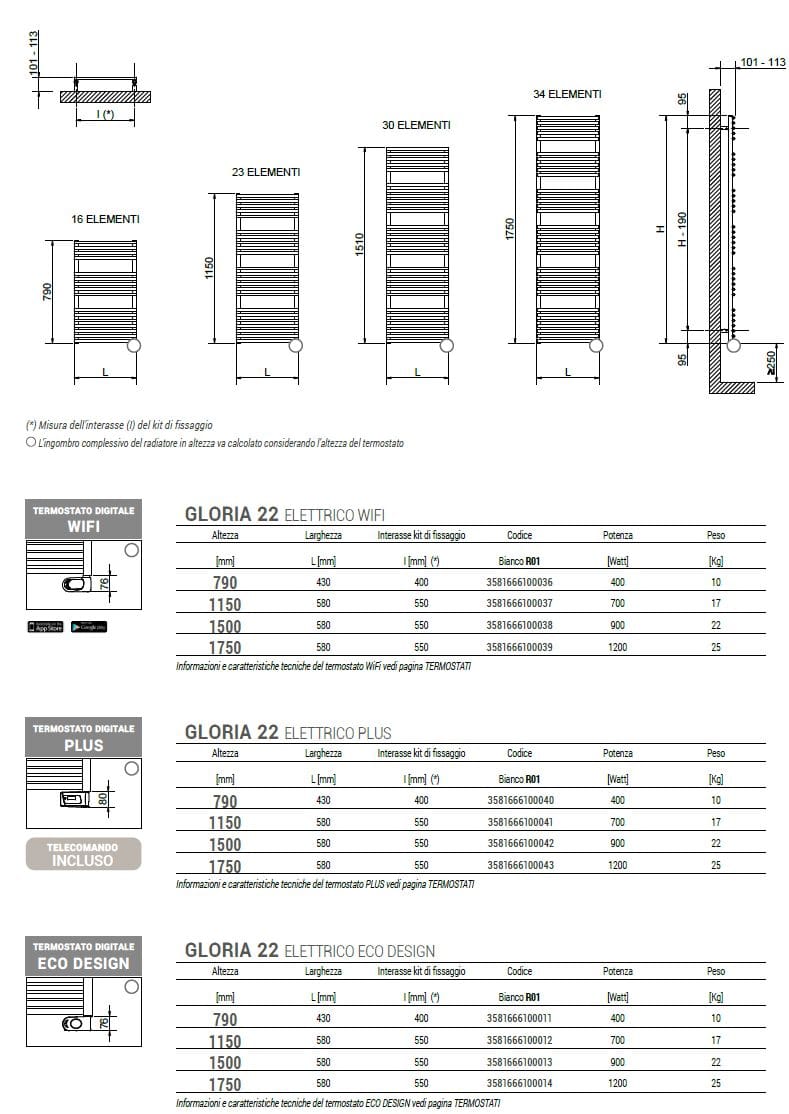 Настенный электрический полотенцесушитель Cordivari Gloria ARCH-00081319 - Вид №2