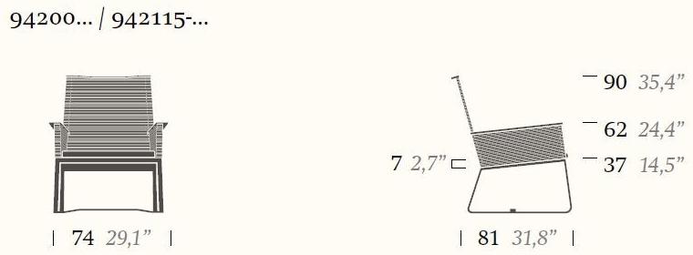 Kettal Садовое кресло для санок Landscape #942101/942105 - Вид №2