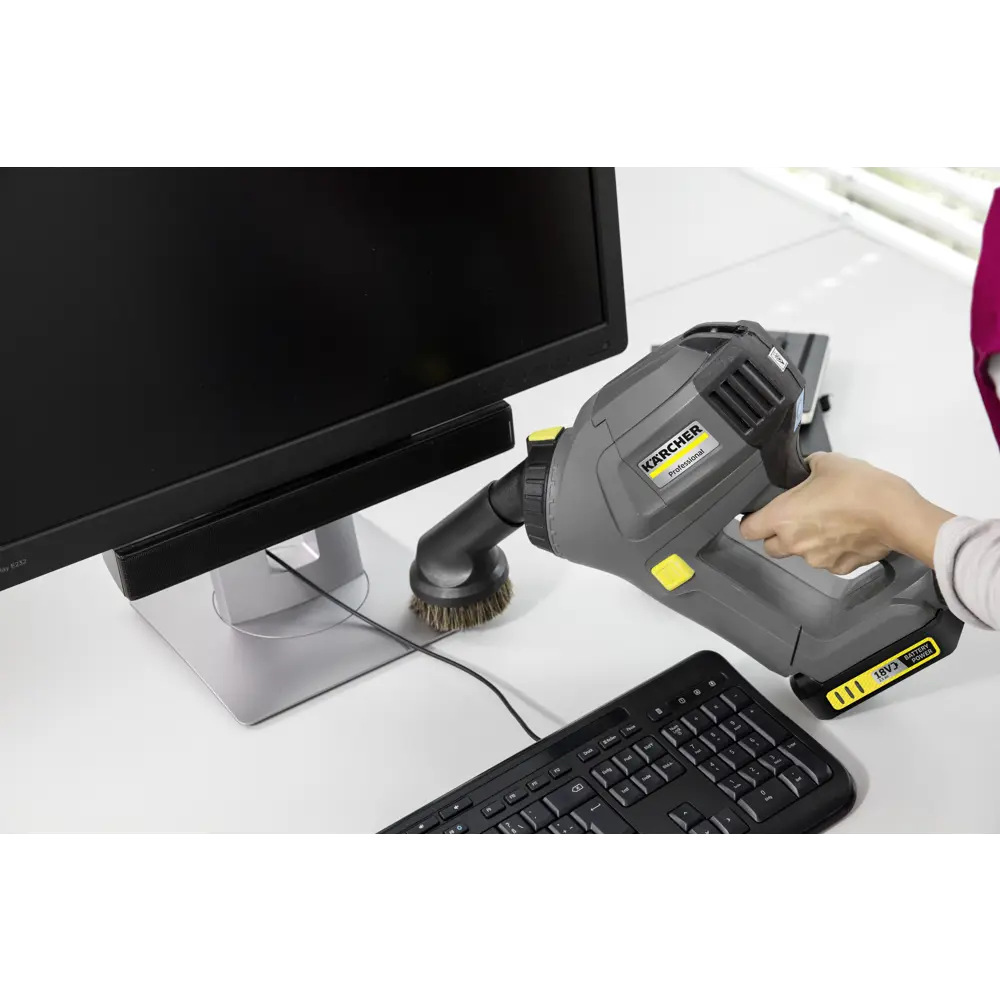 Пылесос портативный аккумуляторный Karcher HV 1/1 BP FS Pack, 18 В Li-Ion 2.5 Ач, 0.9 л 83070218 STLM-2198324  - Вид №6