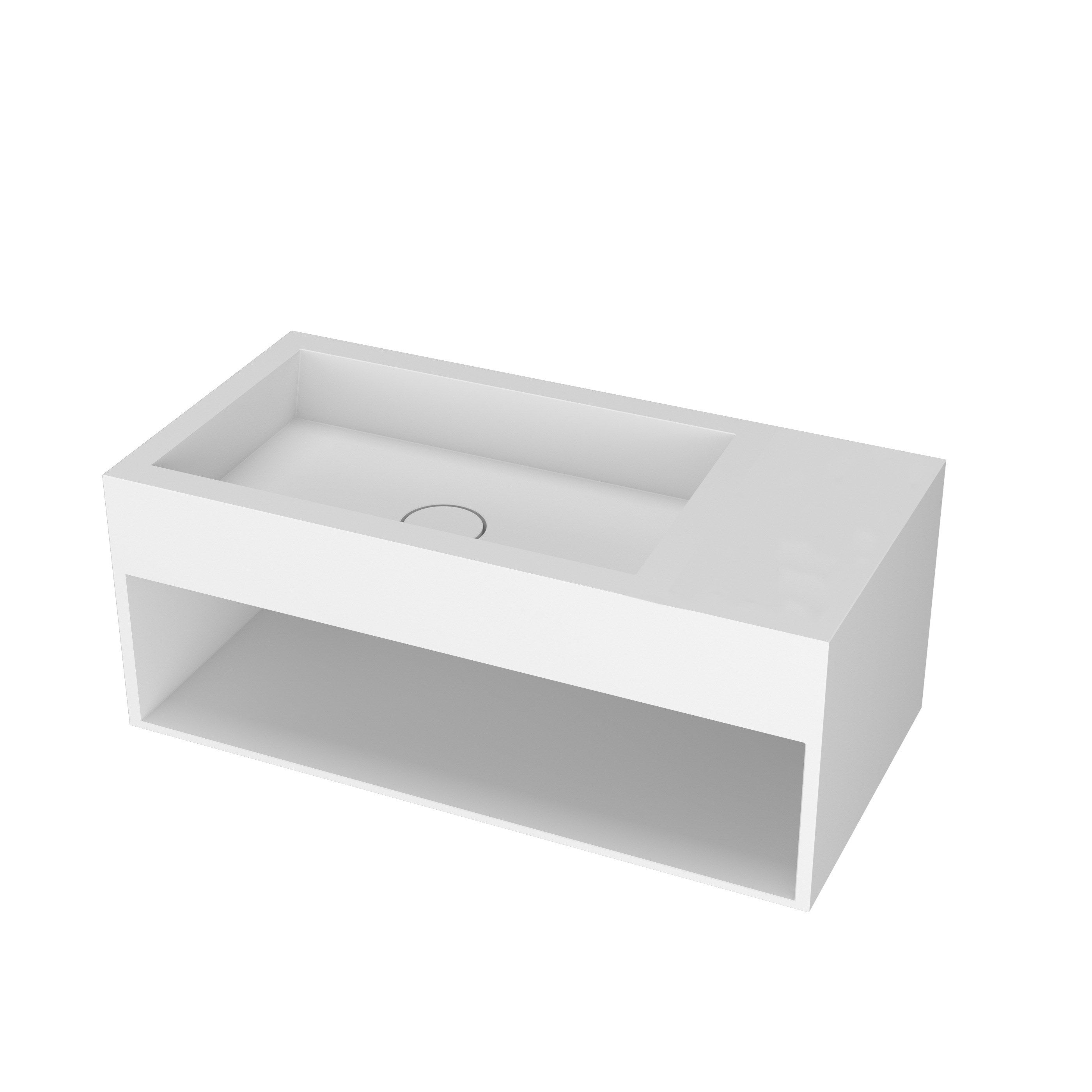 Квадратная подвесная раковина из твердой поверхности MOMA Design CUBANITO ARCH-00037366 - Вид №5