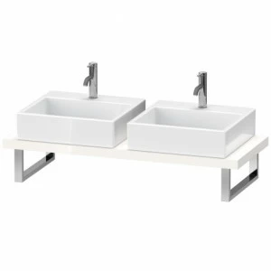 XL101C08585 Консоль для накладной и встраиваемой сверху раковины компакт, Толщина консоли 45 мм X-Large #XL101C 480 мм Белый глянцевый лак