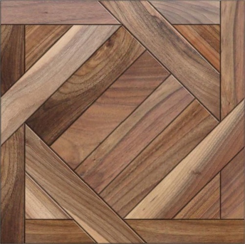 Модульный паркет Da Vinci Инженерный модульный паркет из ореха Кьяра Орех Европейский (Грецкий) Натур (Гладкая) 626х626 мм 2600600083 - Вид №1