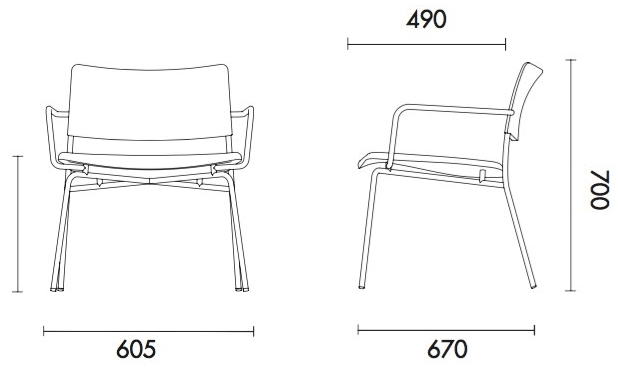 Grado Design Кожаное кресло с подлокотниками Stilo Stl-ch-03 - Вид №5