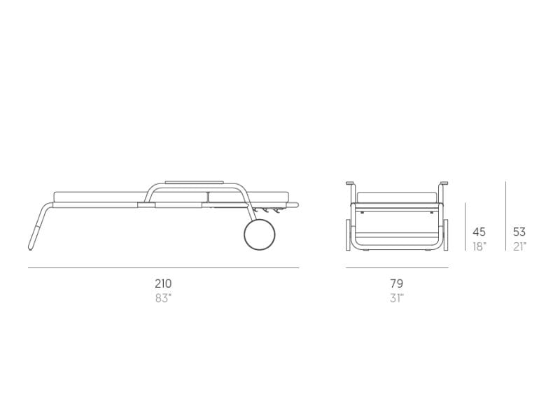 Тканевая откидная Садовая кровать с подлокотниками GANDIABLASCO ARCH-00119111 - Вид №6