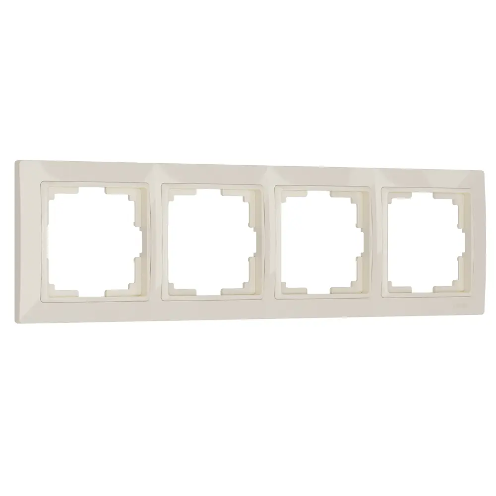 Рамка для розетки Werkel Snabb Basic 4 поста цвет слоновая кость STLM-2024094