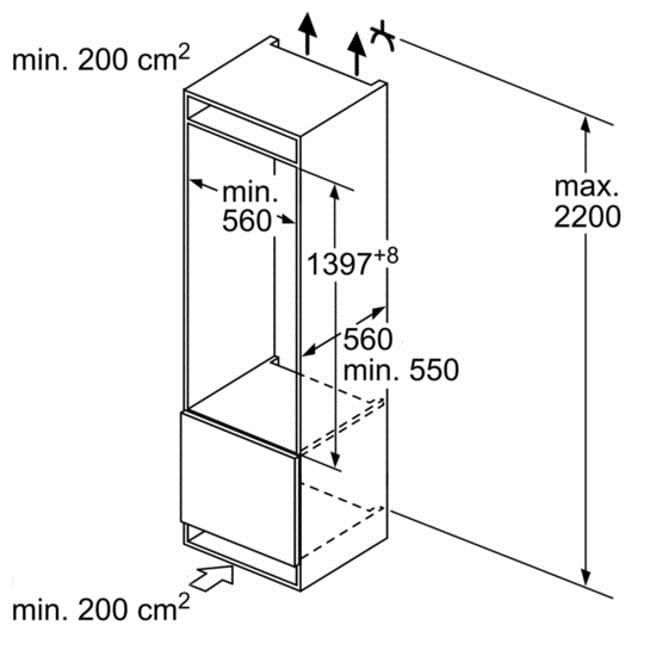 Встроенный холодильник с морозильной камерой класса A++ Siemens studioLine iQ700 ARCH-00065324 - Вид №8