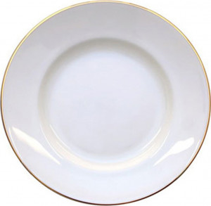 1047793 Императорский фарфоровый завод Тарелка 15,5см "Золотой кантик" "Гладкая" Фарфор костяной