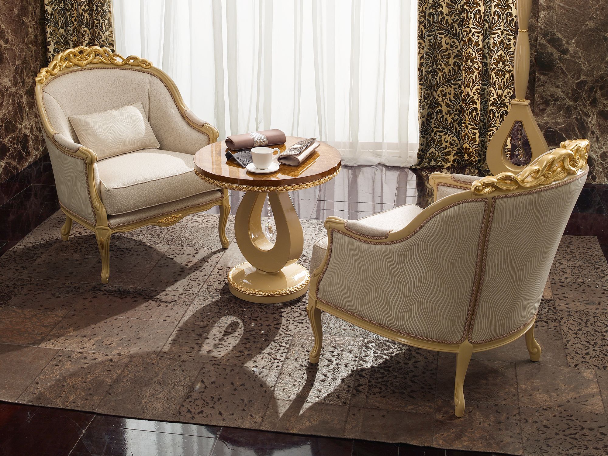 Бархатное кресло с подлокотниками A.R. Arredamenti ARCH-00093472 - Вид №2