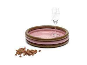 Круглый бамбуковый поднос