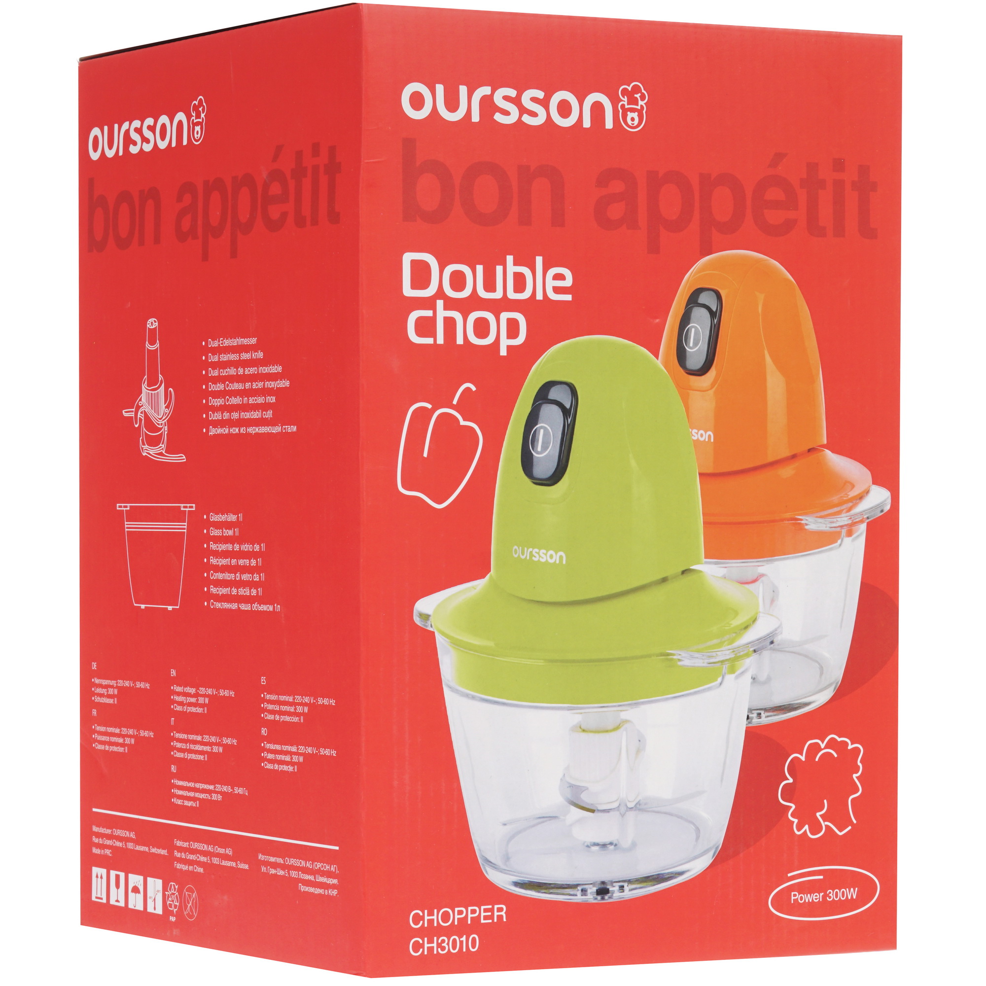 8153330 Измельчитель  Oursson CH3010/GA зеленый STDN-0073191 - Вид №7