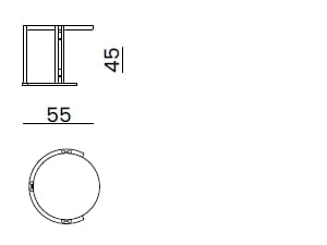 Круглый сервировочный столик из керамогранита Bizzotto Italia Atmosphera ARCH-00068327 - Вид №3
