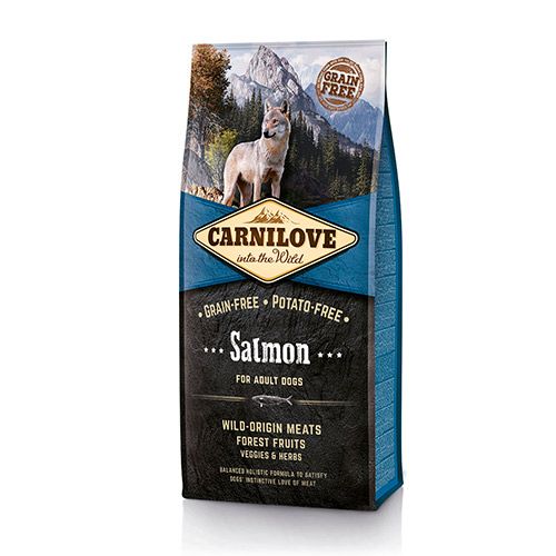ПР0039869 Корм для собак Carnilove беззерновой, лосось сух. 12кг Brit 
