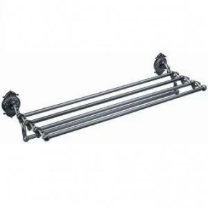 Полка для полотенца прямая двухэтажная 66 см HAYTA (Германия) ANTIC BRASS 13921/VBR