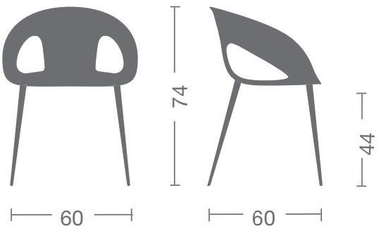 Kastel Стул из поликарбоната с открытой спинкой Krizia sun-id-1448121 - Вид №6