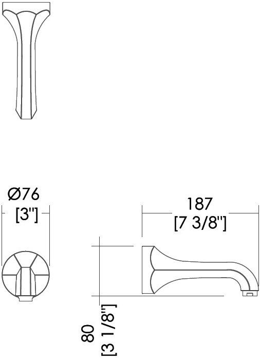 Devon&Devon Стенной излив Gemstone Exc-gm111 - Вид №1
