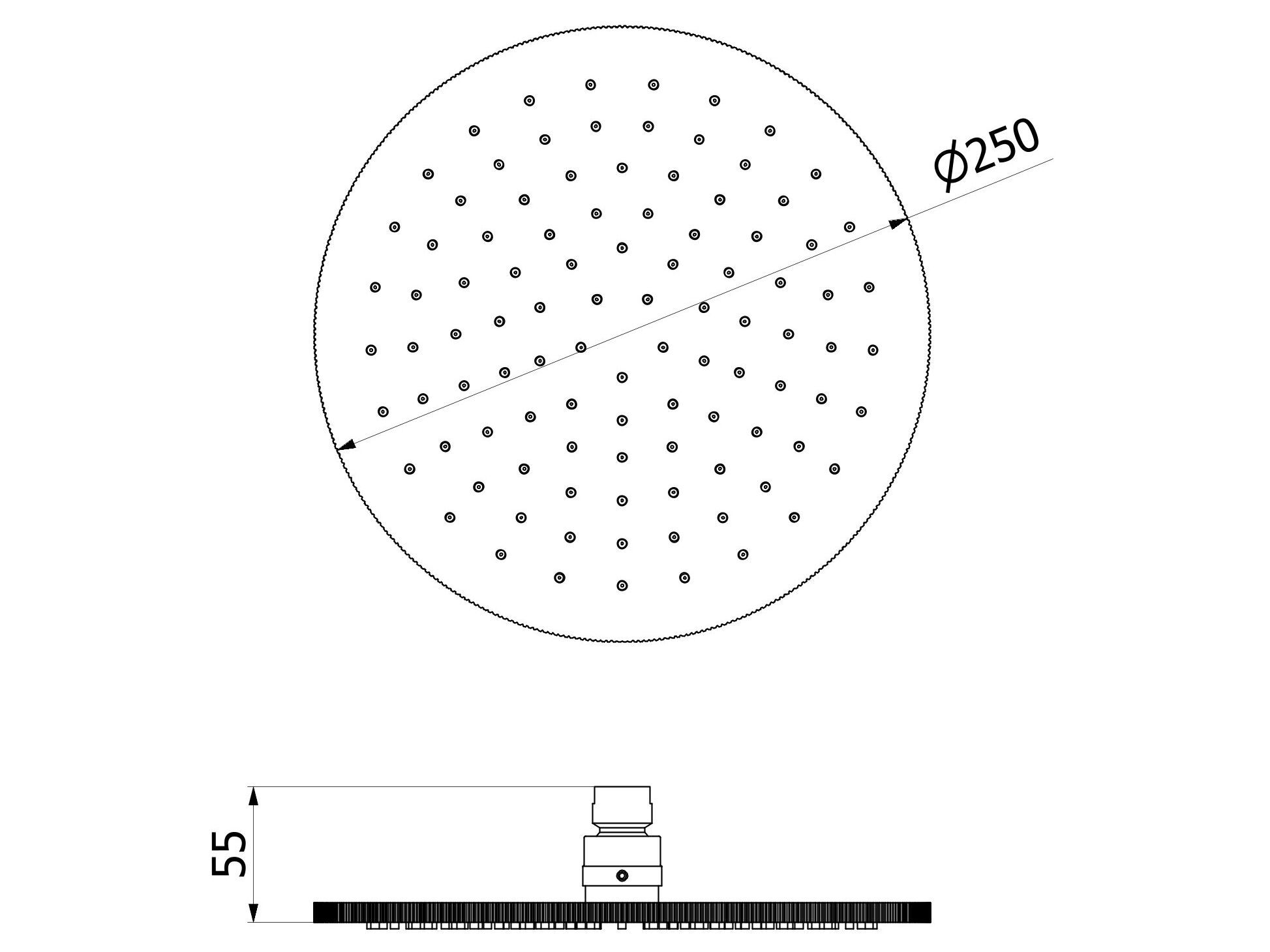 Круглая потолочная душевая головка IB Reflex ARCH-00038348 - Вид №12