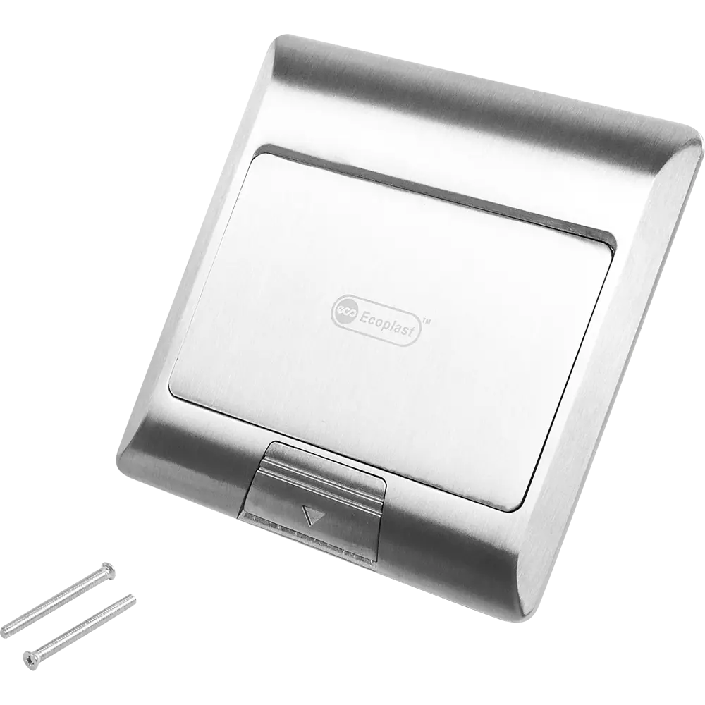 Люк в пол Экопласт 2 поста 45x45 мм под бетон IP40 сталь STLM-2041008 - Вид №2