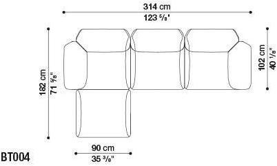 B&B Italia Outdoor Модульный тканевый диван Butterfly sun-id-1372696 - Вид №5